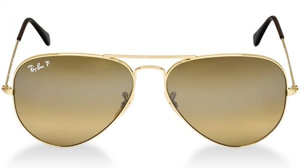 Óculos Ray Ban RB3025 Aviador Polarizado Dourado/Marrom Degradê